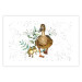 Wandposter The Family of Ducks - Cute Painted Animals and Plants on the Background With Splashes 145757 additionalThumb 18