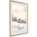 Wandposter Winter Cottage - Sunrise Landscape Over a Mountain Cottage and a Forest 149057 additionalThumb 10