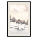 Wandposter Winter Cottage - Sunrise Landscape Over a Mountain Cottage and a Forest 149057 additionalThumb 26