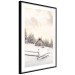 Wandposter Winter Cottage - Sunrise Landscape Over a Mountain Cottage and a Forest 149057 additionalThumb 9