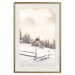 Wandposter Winter Cottage - Sunrise Landscape Over a Mountain Cottage and a Forest 149057 additionalThumb 22