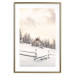Wandposter Winter Cottage - Sunrise Landscape Over a Mountain Cottage and a Forest 149057 additionalThumb 27