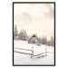 Wandposter Winter Cottage - Sunrise Landscape Over a Mountain Cottage and a Forest 149057 additionalThumb 21