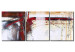 Wandbild Hauch (3-teilig) - Abstraktion mit rotem gemaltem Muster 46657
