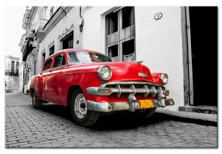 Wandbild Cuban Classic Car (Red) 93957