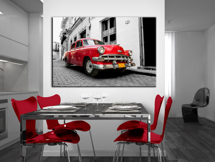 Wandbild Cuban Classic Car (Red) 93957 additionalImage 3