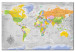 Wandbild Reiserichtung (1-teilig) - Grauton-Weltkarte mit Beschriftungen 95957