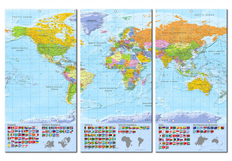 Pinnwand World: Colourful Map II [Cork Map] 98057 additionalImage 2