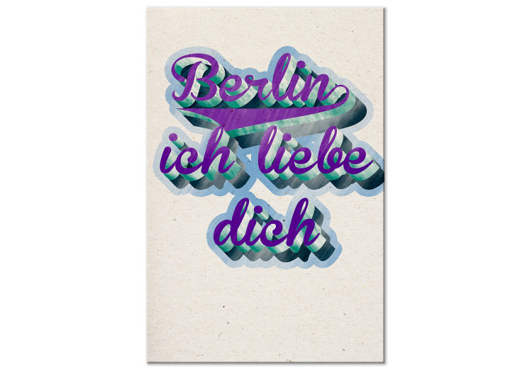Wandbild Berliner Liebe - typografische bunte Schriftzüge auf deutsch 118767