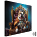 Wandbild AI Dog English Bulldog - Animal in the Role of King on the Throne - Square 150267 additionalThumb 8