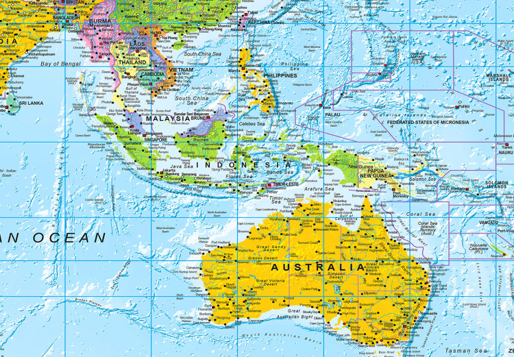 Wandbild XXL World: Colourful Map [Large Format] 125477 additionalImage 3