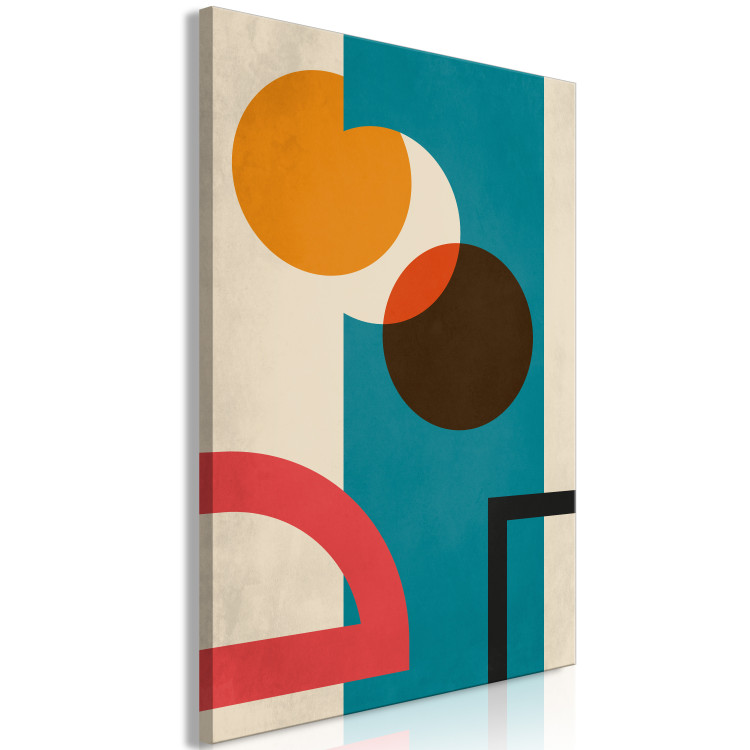 Wandbild Farbige Geometrie - modernistische Abstraktion mit bunten Figuren 134377 additionalImage 2