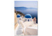 Wandbild Sonniges Santorini - Landschaft mit Meer und griechischer Architektur 136077