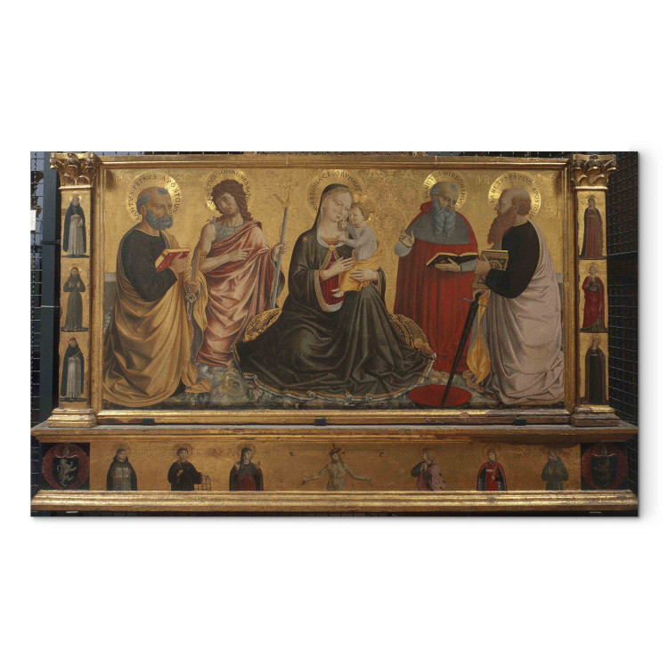 Wandbild Mary with Child and Saints Peter, John the Baptist, Hieronymus & Paul 152577