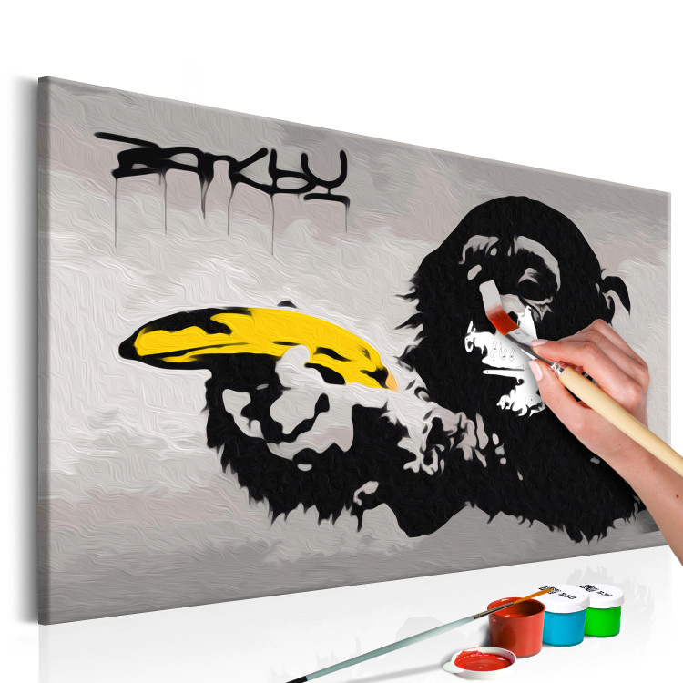 Wandbild zum Ausmalen Affe (Banksy Street Art Graffiti) 132487 additionalImage 3
