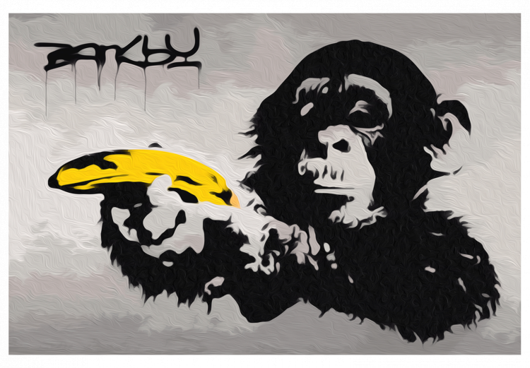 Wandbild zum Ausmalen Affe (Banksy Street Art Graffiti) 132487 additionalImage 7