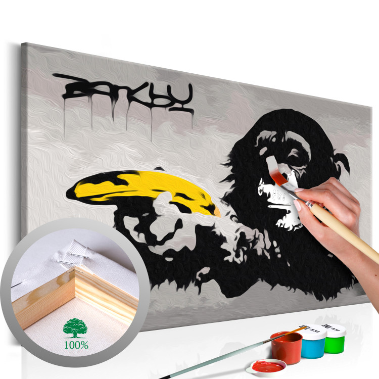Wandbild zum Ausmalen Affe (Banksy Street Art Graffiti) 132487