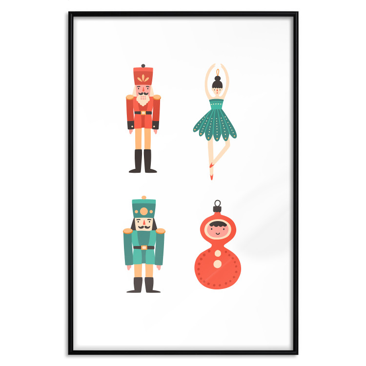 Wandposter Christmas Tree Toys - Ballerina and Toy Soldiers in Festive Colors 149087 additionalImage 27