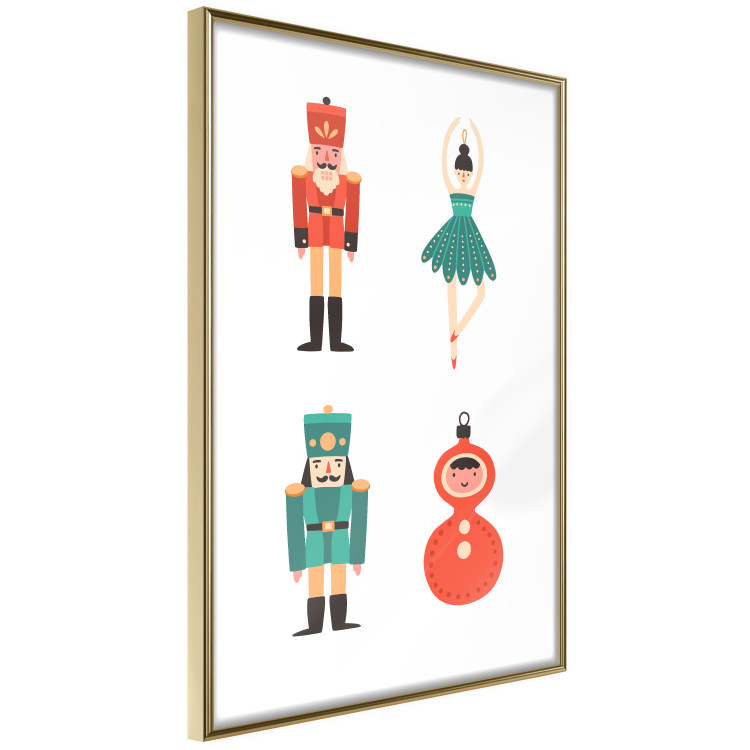 Wandposter Christmas Tree Toys - Ballerina and Toy Soldiers in Festive Colors 149087 additionalImage 3