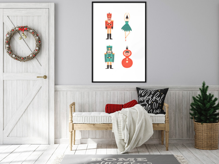 Wandposter Christmas Tree Toys - Ballerina and Toy Soldiers in Festive Colors 149087 additionalImage 8