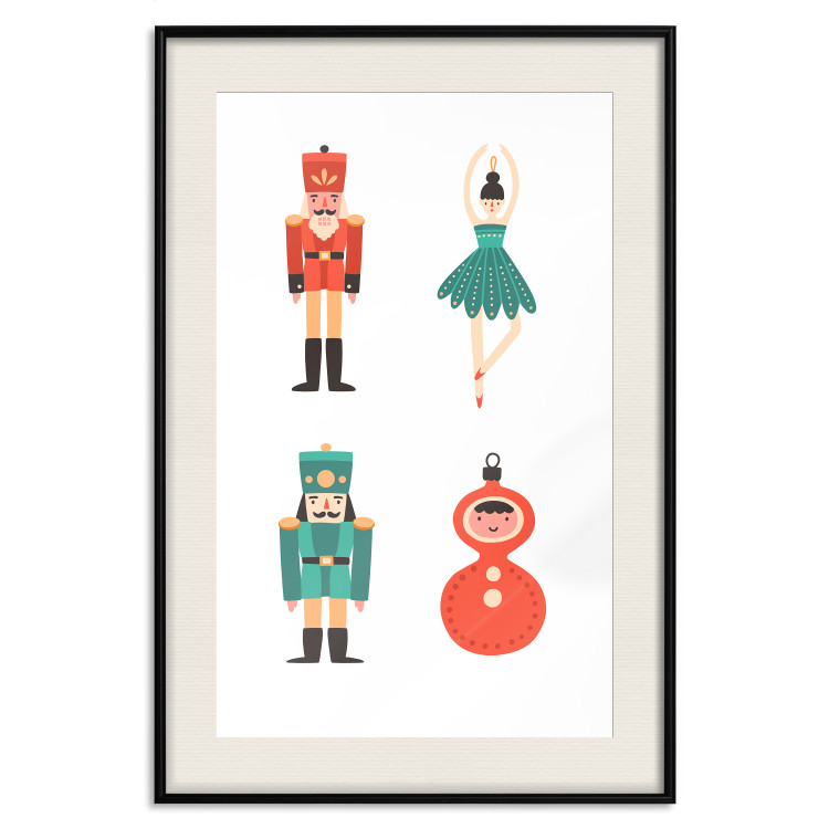 Wandposter Christmas Tree Toys - Ballerina and Toy Soldiers in Festive Colors 149087 additionalImage 23