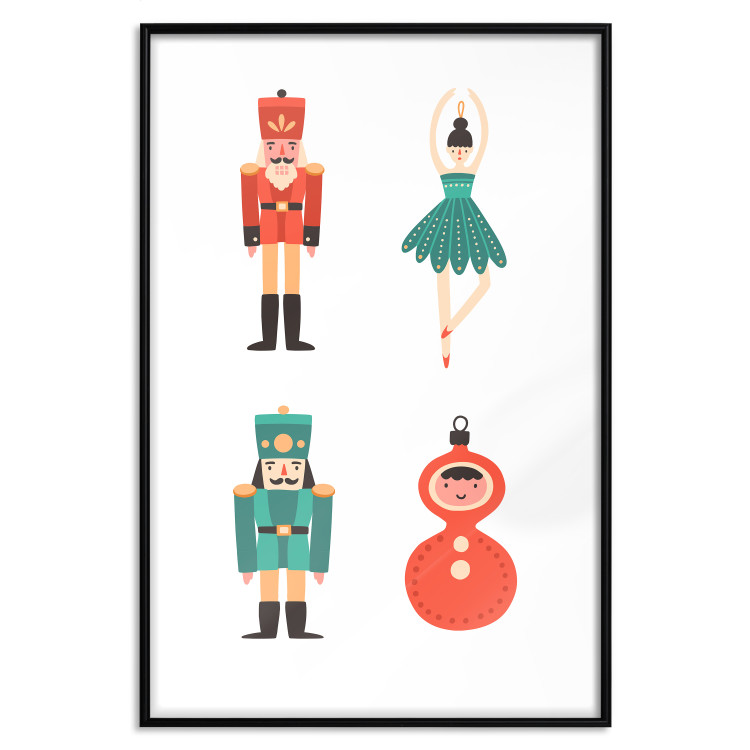 Wandposter Christmas Tree Toys - Ballerina and Toy Soldiers in Festive Colors 149087 additionalImage 9