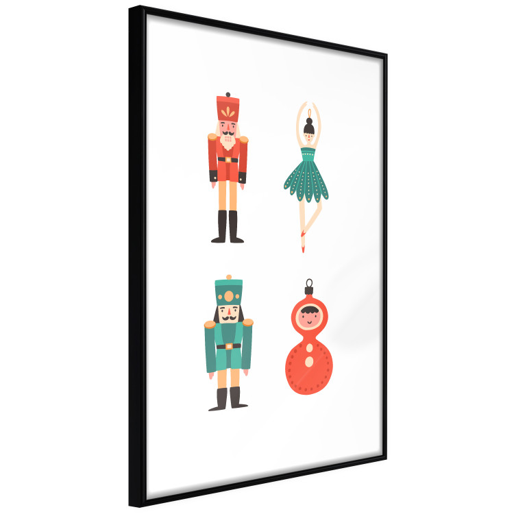 Wandposter Christmas Tree Toys - Ballerina and Toy Soldiers in Festive Colors 149087 additionalImage 17
