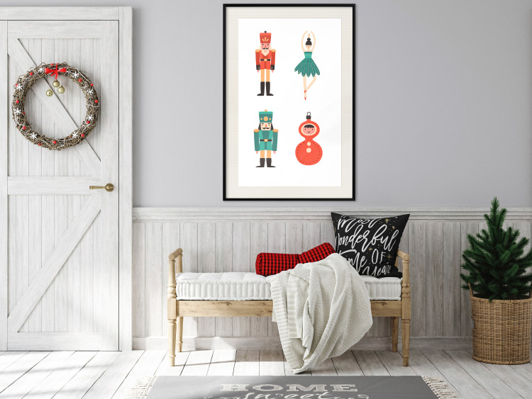 Wandposter Christmas Tree Toys - Ballerina and Toy Soldiers in Festive Colors 149087 additionalImage 5