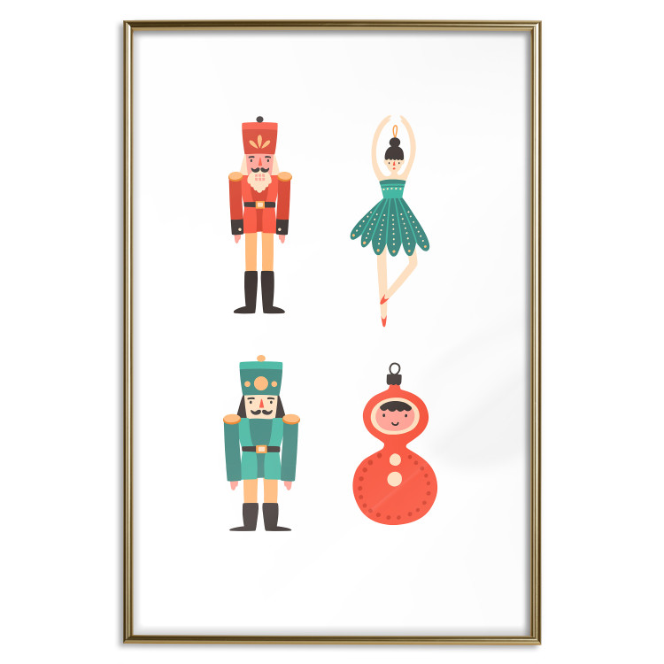 Wandposter Christmas Tree Toys - Ballerina and Toy Soldiers in Festive Colors 149087 additionalImage 22
