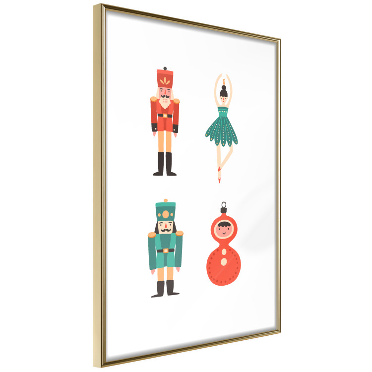 Wandposter Christmas Tree Toys - Ballerina and Toy Soldiers in Festive Colors 149087 additionalImage 12