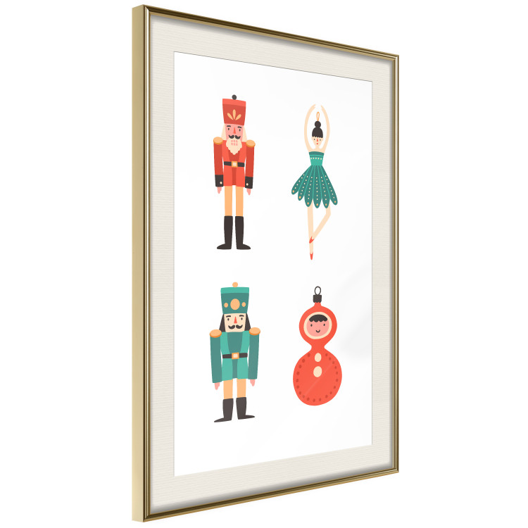 Wandposter Christmas Tree Toys - Ballerina and Toy Soldiers in Festive Colors 149087 additionalImage 20