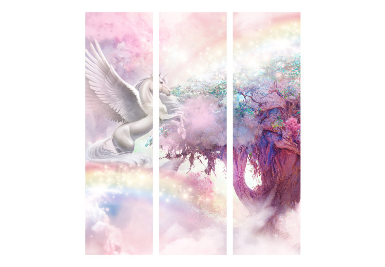 Paravent Unicorn and Magic Tree - Pink and Rainbow Land in the Clouds [Room Dividers] 150987 additionalImage 7
