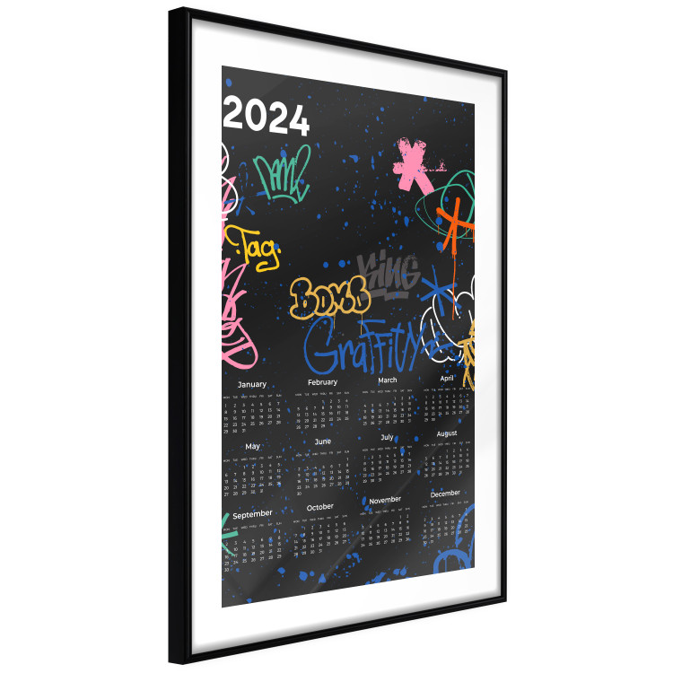 Poster Calendar 2024 - Background Covered With Graffiti in Street Art Style 151887 additionalImage 8