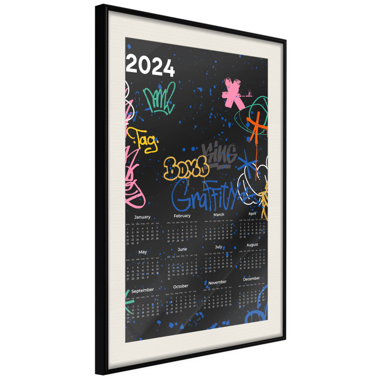 Poster Calendar 2024 - Background Covered With Graffiti in Street Art Style 151887 additionalImage 7