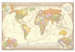 Wandbild Cream World Map 106797