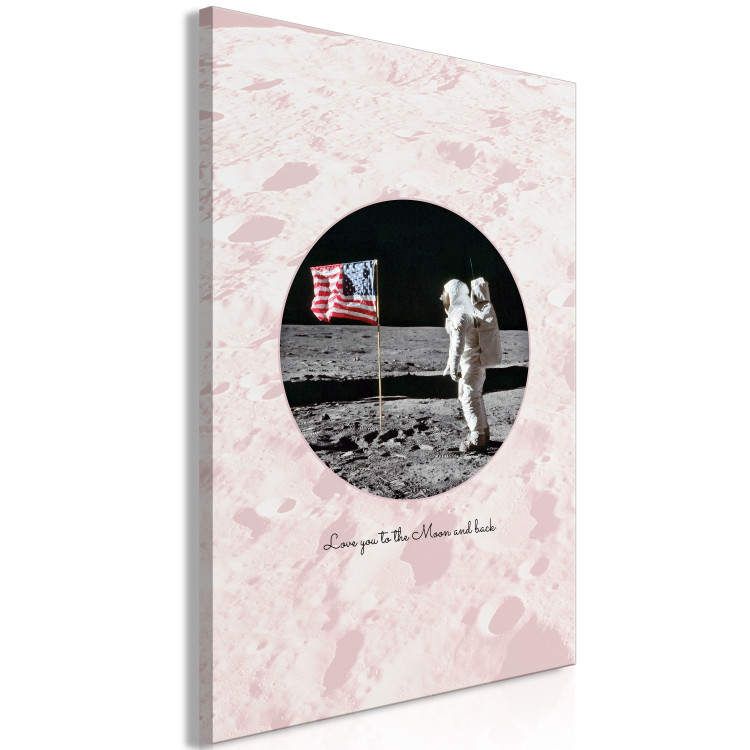 Bild auf Leinwand Astronaut auf dem Mond - Fotokomposition mit englischem Text 123197 additionalImage 2