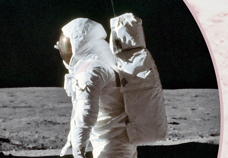 Bild auf Leinwand Astronaut auf dem Mond - Fotokomposition mit englischem Text 123197 additionalImage 5