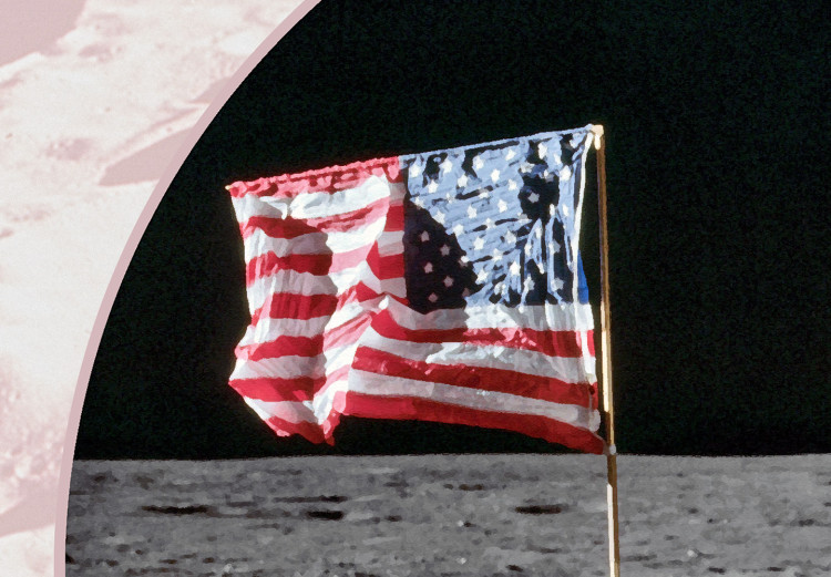 Bild auf Leinwand Astronaut auf dem Mond - Fotokomposition mit englischem Text 123197 additionalImage 4