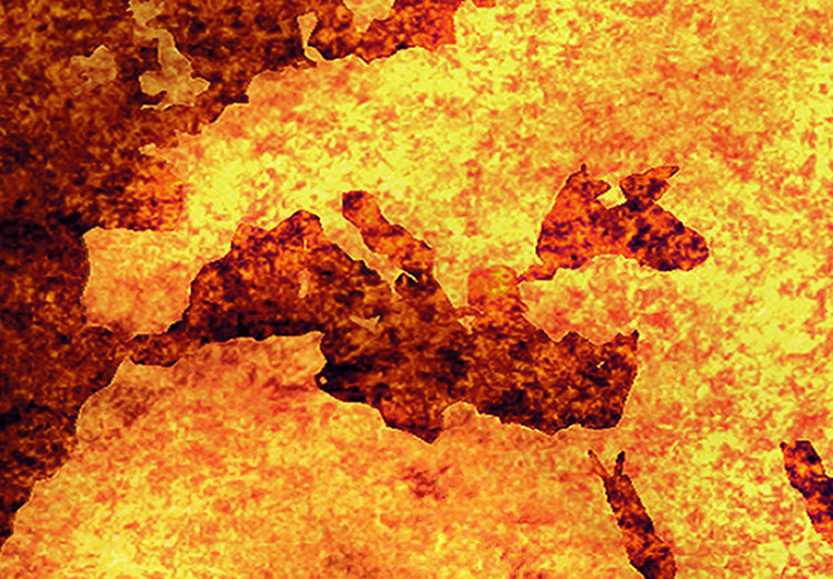 Leinwandbild Weltkarte - Heiße Lava 50097 additionalImage 4