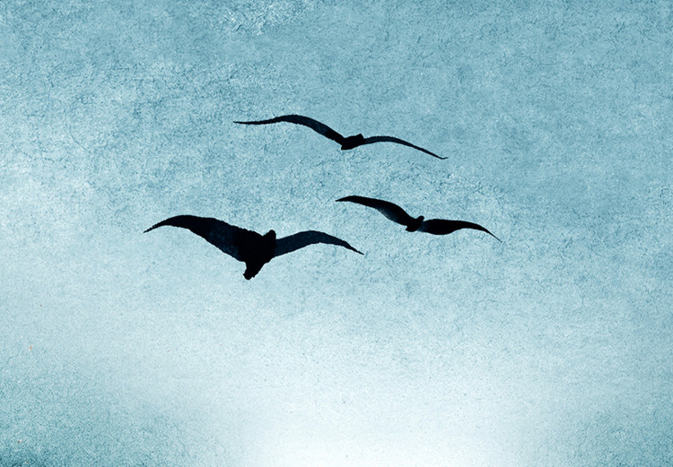 Wandbild Drei Vögel am Abendhimmel - Landschaft mit dunklen Wolken 136008 additionalImage 4