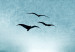 Wandbild Drei Vögel am Abendhimmel - Landschaft mit dunklen Wolken 136008 additionalThumb 4