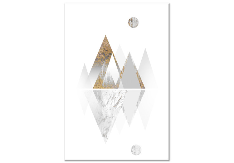 Leinwandbild Dreiecke und Räder - geometrische Abstraktion mit Figuren 125218