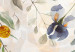 Fototapete Spring Poppies - Watercolor Flowers and Leaves on a Beige Background 146428 additionalThumb 3