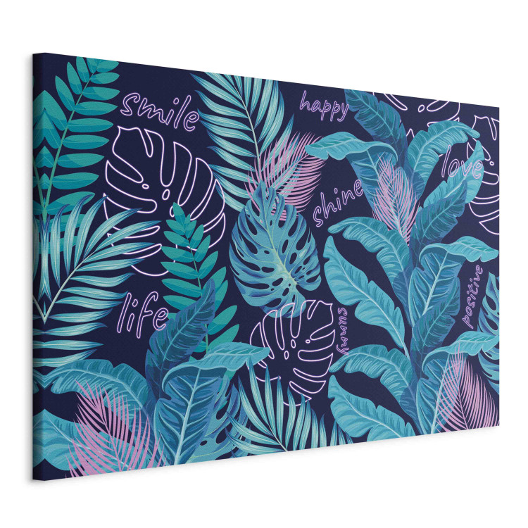 Bild Neon jungle - leaves and inscriptions in bright and vivid colors 151228 additionalImage 2