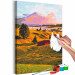 Wandbild zum Malen nach Zahlen Autumn Village - Landscape of a Sunny Valley against a Pink Sky 146538 additionalThumb 6
