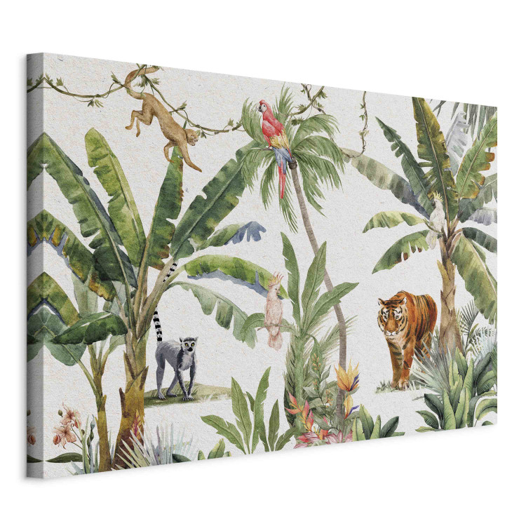 Wandbild XXL Exotic Landscape - Jungle With Animals and Exotic Birds [Large Format] 151248 additionalImage 2