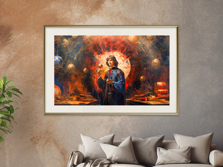 Wandposter A Great Discovery of a Great Man - Copernicus on an Abstract Background 151548 additionalImage 20