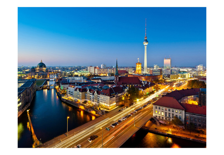 Vlies Fototapete Architektur von Berlin - Blick auf die Stadt bei Sonnenuntergang 97248 additionalImage 1