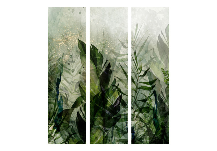 Deko Paravent In the Morning Dew - A Landscape of Leaves on a Green Background [Room Dividers] 150958 additionalImage 7