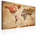 Leinwandbild World Map: Brown Elegance 96058 additionalThumb 2